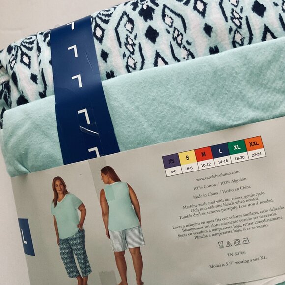 CAROLE HOCHMAN Women's 4 Pc Pajama Set NWT Size L - Picture 4 of 4